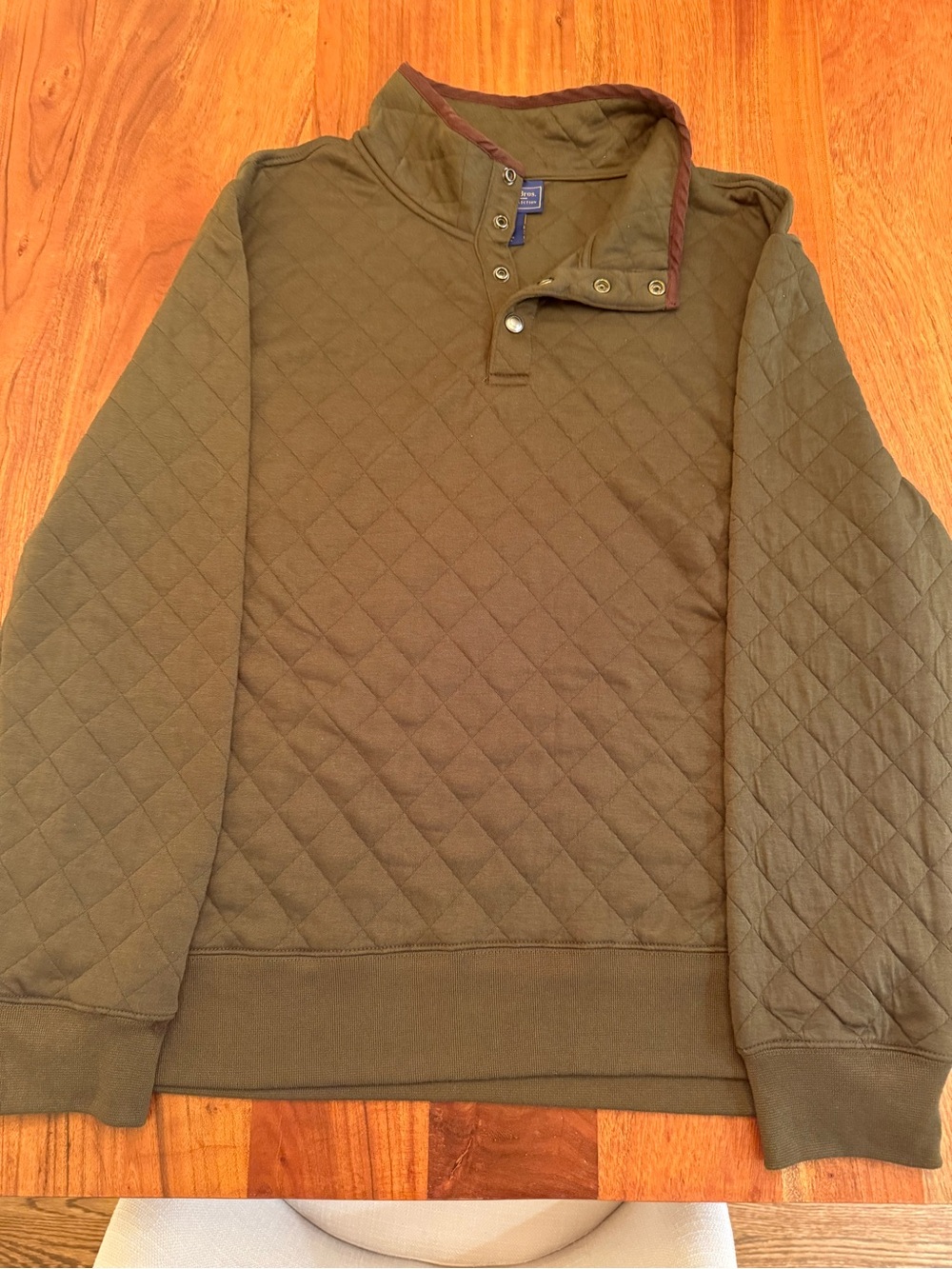 Wilkens Bros - Men’s Quilted Quarter-Button Pullover Sweatshirt - Large
